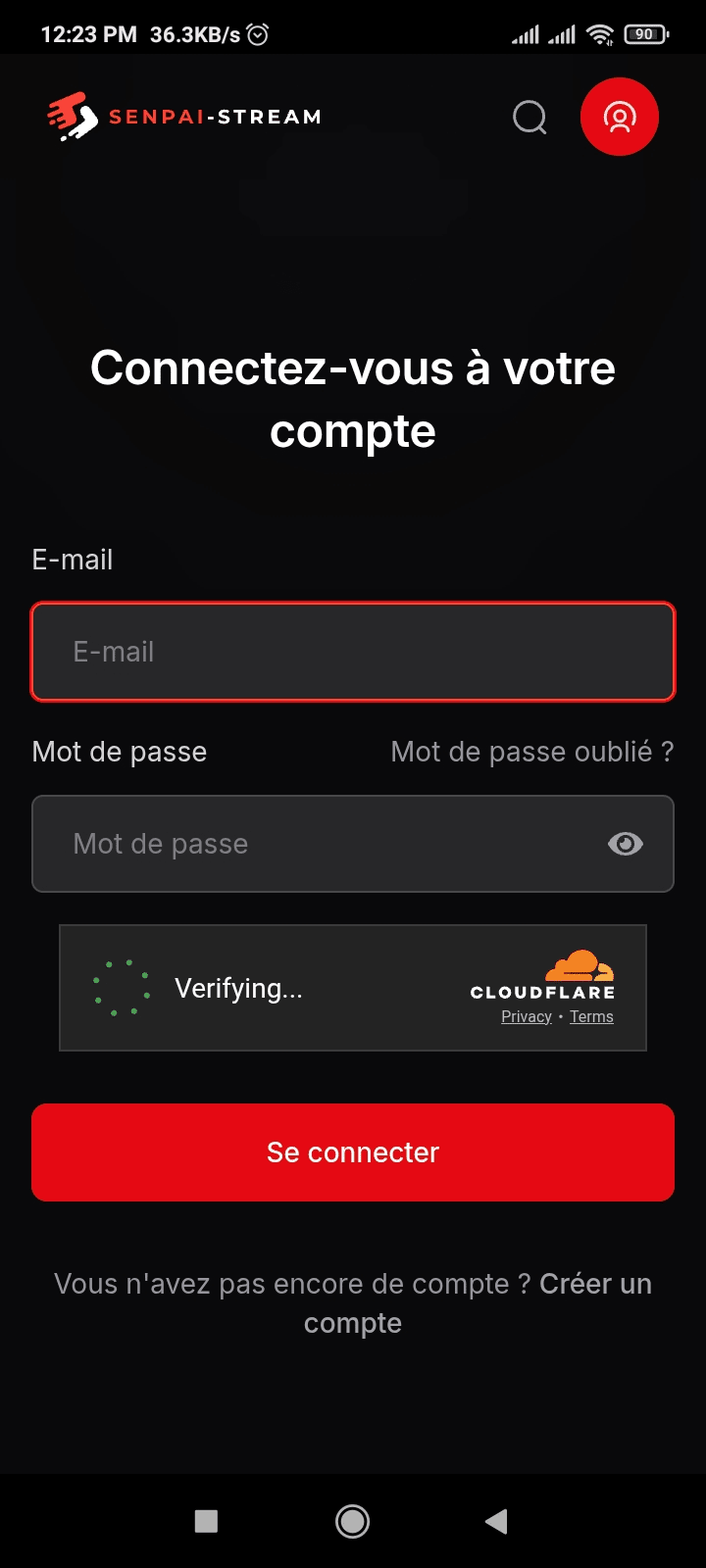 Screenshot Of Senpai Stream Android